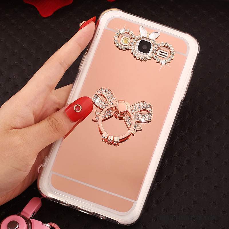 Samsung Galaxy J5 2016 Coque Étui Strass Rose Fluide Doux De Téléphone