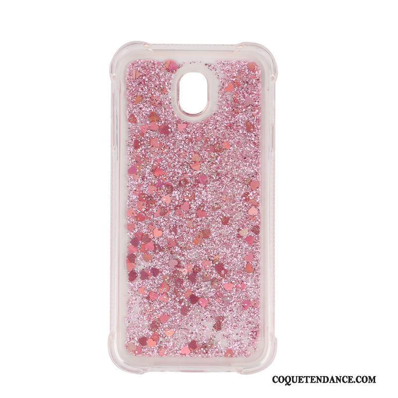 Samsung Galaxy J5 2017 Coque Incassable Rose Liquide Quicksand De Téléphone