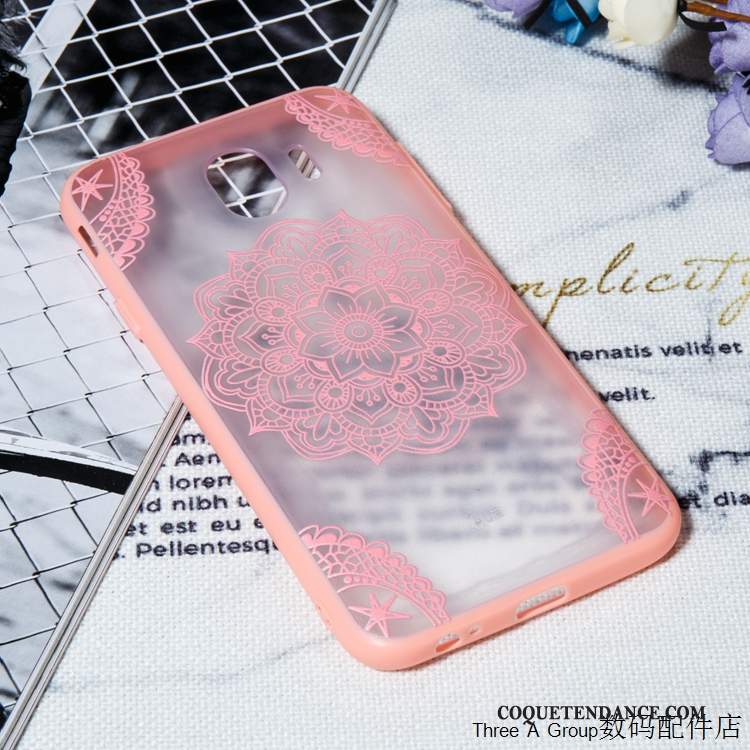 Samsung Galaxy J6 Coque Dentelle Étui Rose De Téléphone Tendance