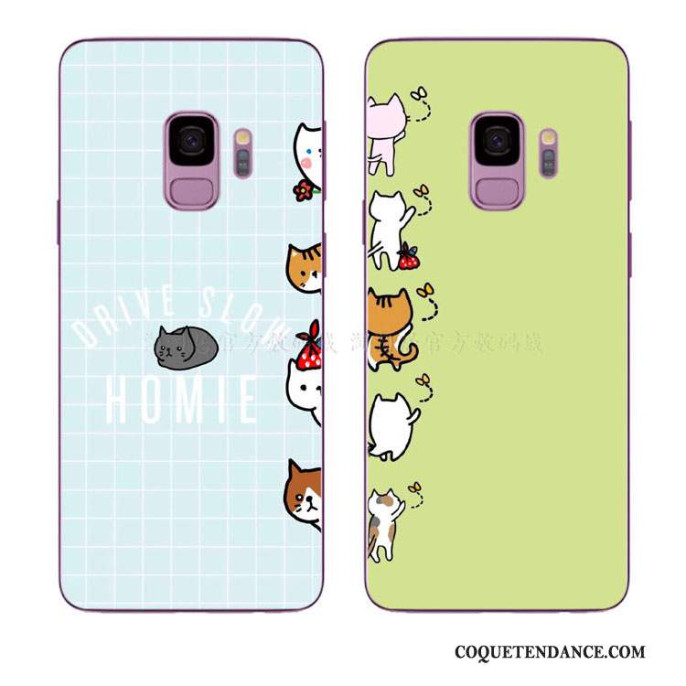 Samsung Galaxy J6 Coque Dessin Animé Charmant Vert Chat Étui