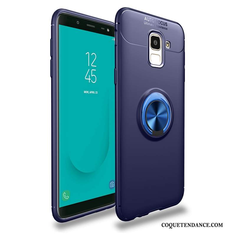 Samsung Galaxy J6 Coque Fluide Doux Bleu Invisible De Téléphone Support