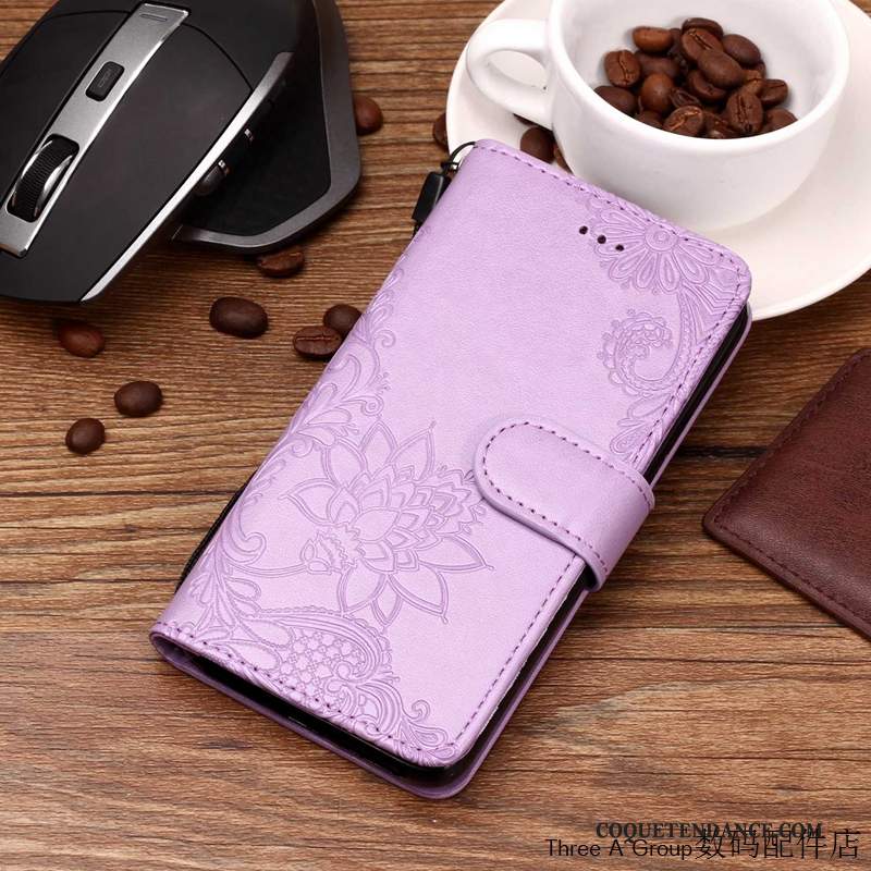 Samsung Galaxy J6 Coque Étui En Cuir De Téléphone Fluide Doux Tout Compris Violet