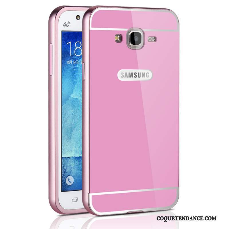 Samsung Galaxy J7 2015 Coque Border Métal Rose Mince