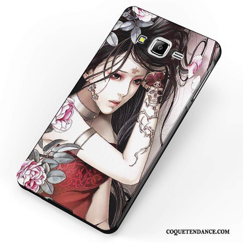 Samsung Galaxy J7 2015 Coque De Téléphone Délavé En Daim Dessin Animé Tendance Étui