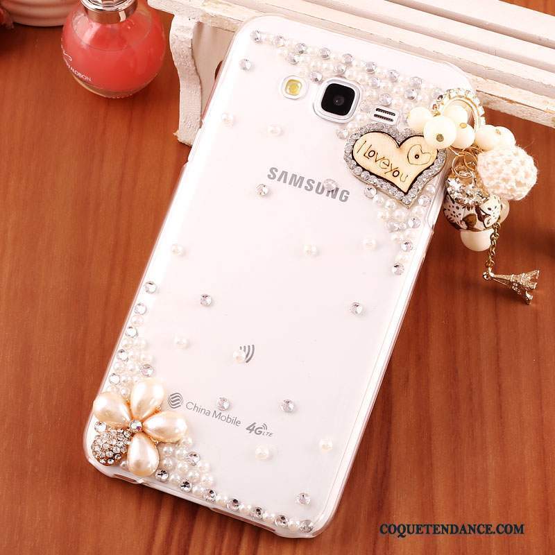 Samsung Galaxy J7 2015 Coque Protection Transparent Difficile Or Strass