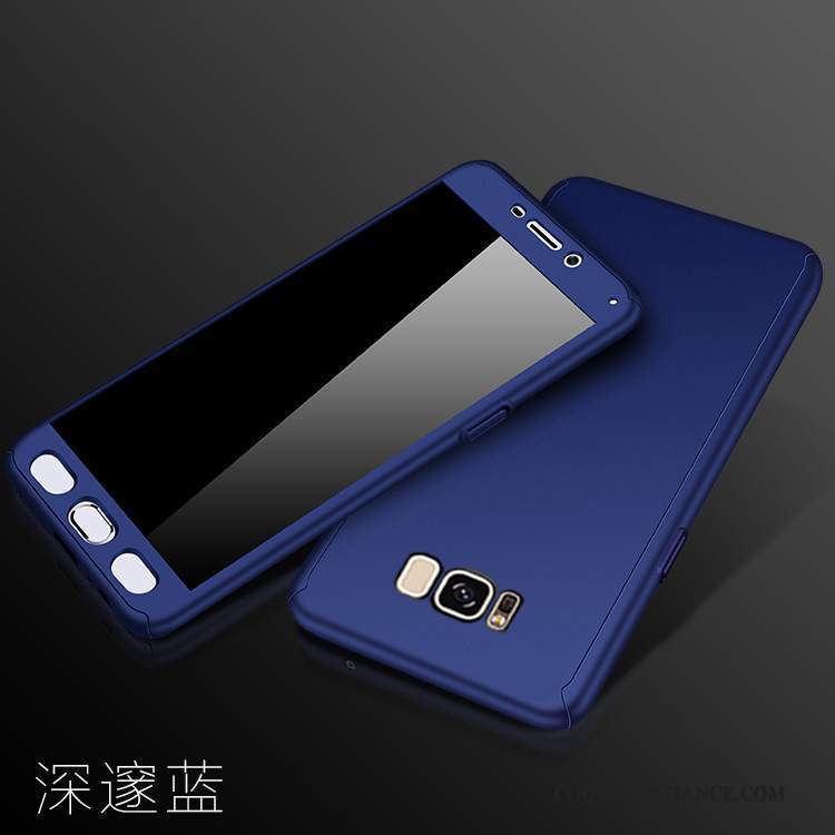 Samsung Galaxy J7 2015 Coque Protection Étui Bleu Incassable Délavé En Daim