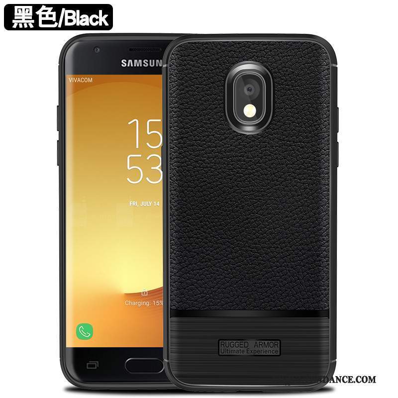 Samsung Galaxy J7 2017 Coque De Téléphone Étui Incassable Noir Silicone