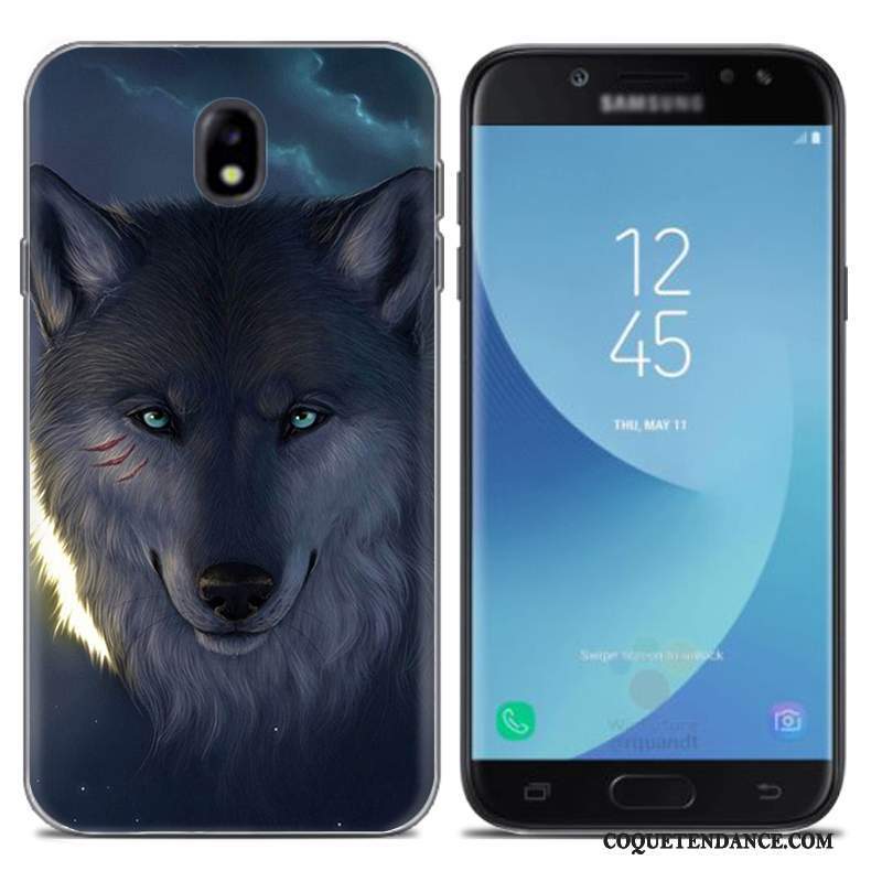 Samsung Galaxy J7 2017 Coque Fluide Doux Peinture Silicone Créatif