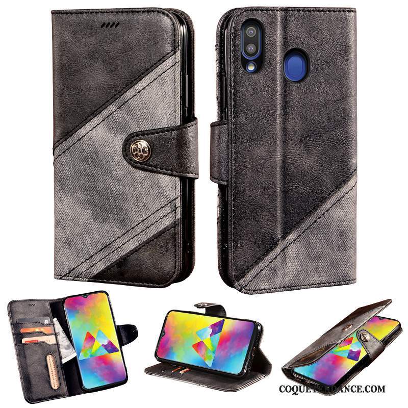 Samsung Galaxy M20 Coque Étui En Cuir Fluide Doux Housse Protection