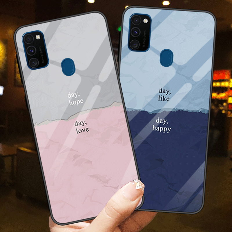 Samsung Galaxy M30s Coque Net Rouge Tout Compris Dégradé De Couleur Bleu De Téléphone