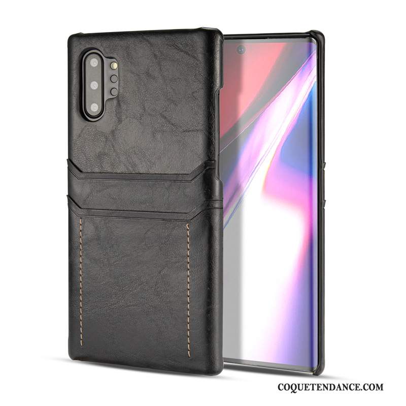 Samsung Galaxy Note 10+ Coque Carte Noir De Téléphone