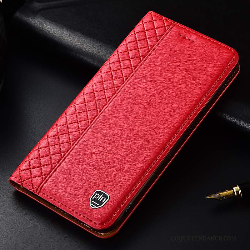 Samsung Galaxy Note 10+ Coque De Téléphone Tout Compris Rouge Étui En Cuir Protection