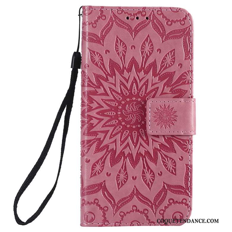 Samsung Galaxy Note 10+ Coque Fleur Fluide Doux Housse Étui En Cuir Soleil