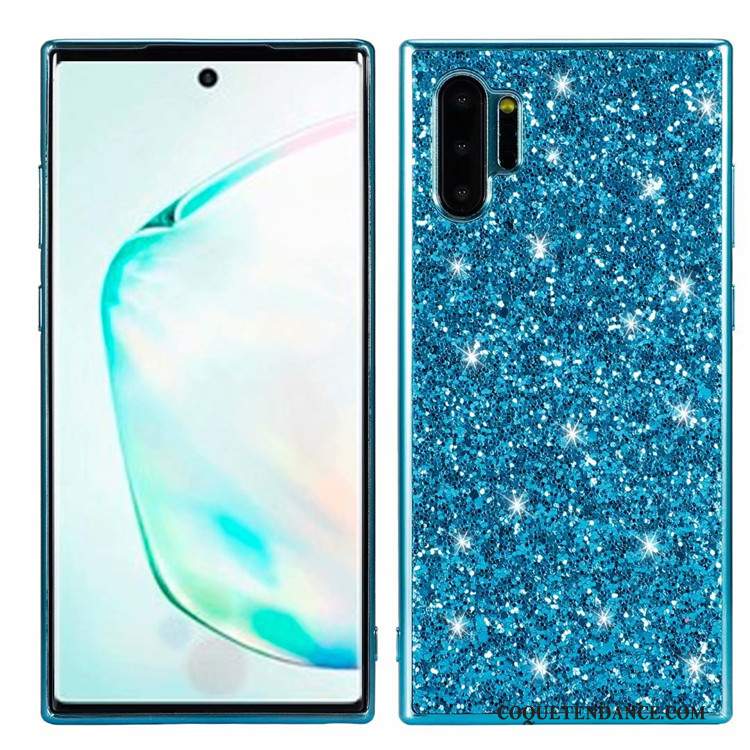 Samsung Galaxy Note 10+ Coque Incassable Étui Rose De Téléphone Bleu