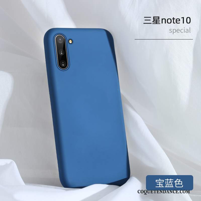 Samsung Galaxy Note 10 Coque Personnalité Bleu Très Mince Tout Compris Couleur Unie