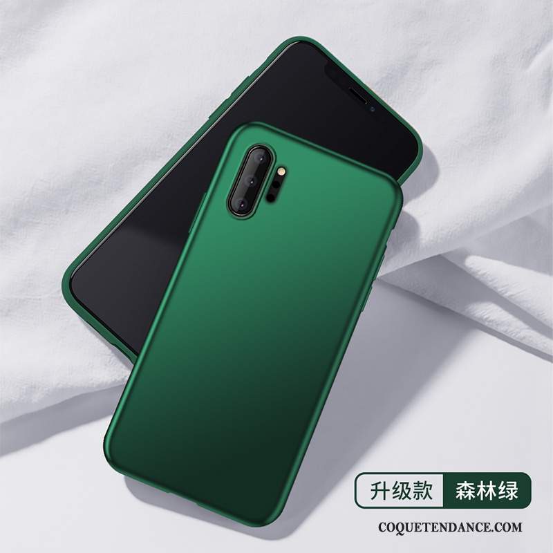 Samsung Galaxy Note 10+ Coque Silicone Étui Incassable Simple Vert