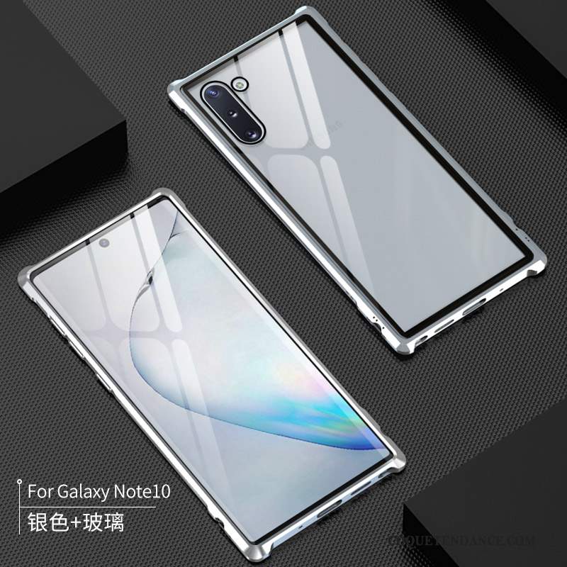 Samsung Galaxy Note 10 Coque Simple Verre Protection Étui Border