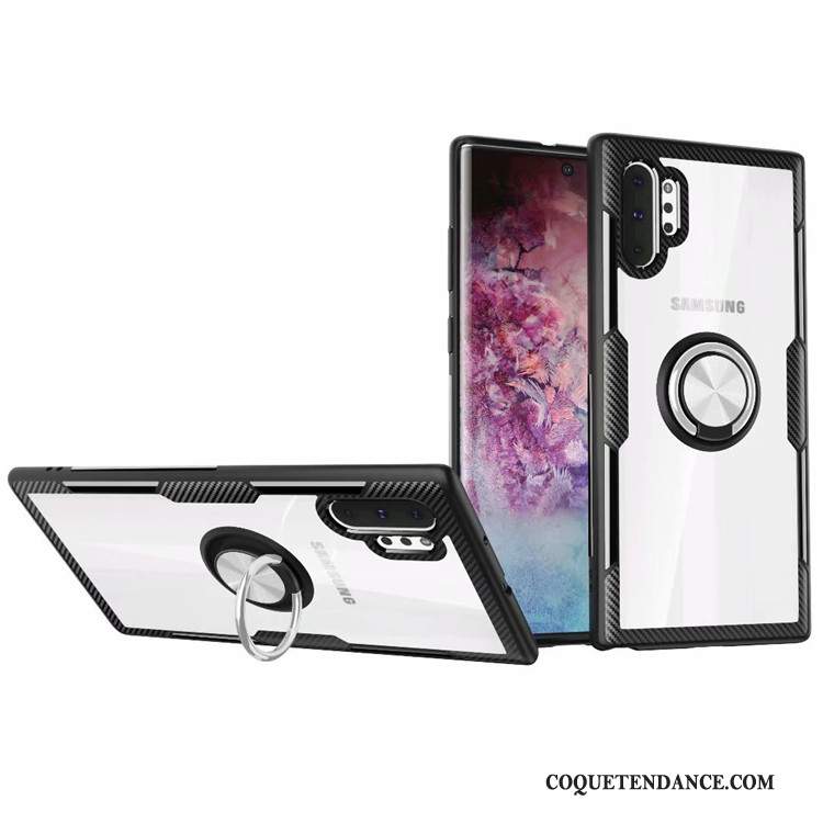 Samsung Galaxy Note 10+ Coque Support Incassable Noir Magnétisme De Téléphone