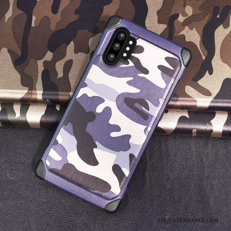 Samsung Galaxy Note 10+ Coque Étui Camouflage Protection De Téléphone Violet