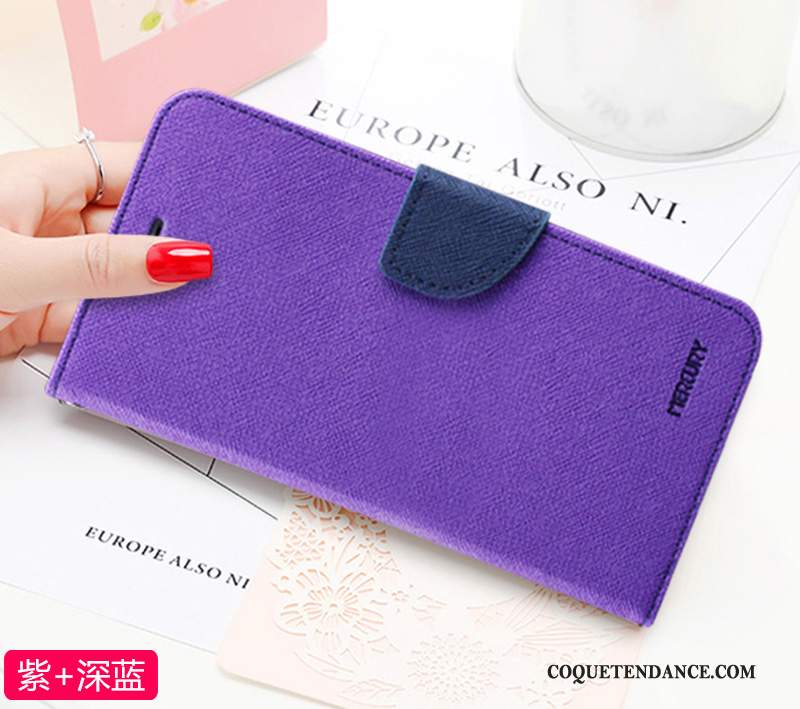 Samsung Galaxy Note 10+ Coque Étui En Cuir De Téléphone Violet Housse Protection