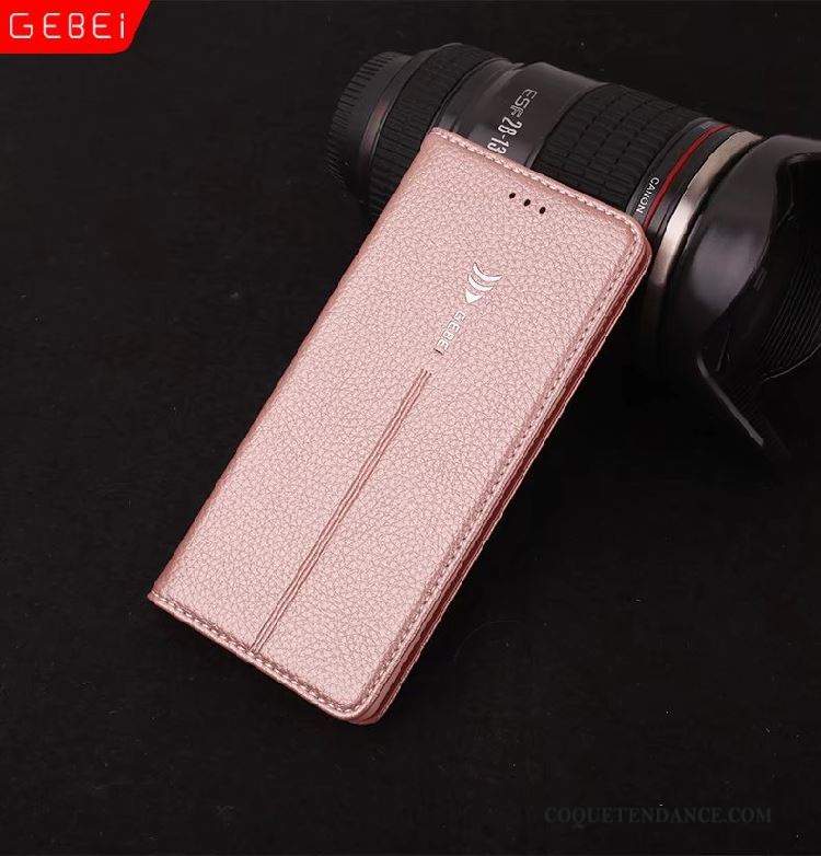 Samsung Galaxy Note 10+ Coque Étui Étui En Cuir Protection Incassable Or Rose