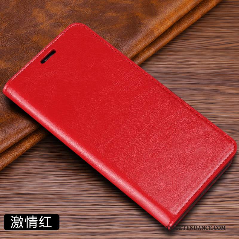 Samsung Galaxy Note 10 Lite Coque Plier Étui En Cuir Rouge Bovins Housse