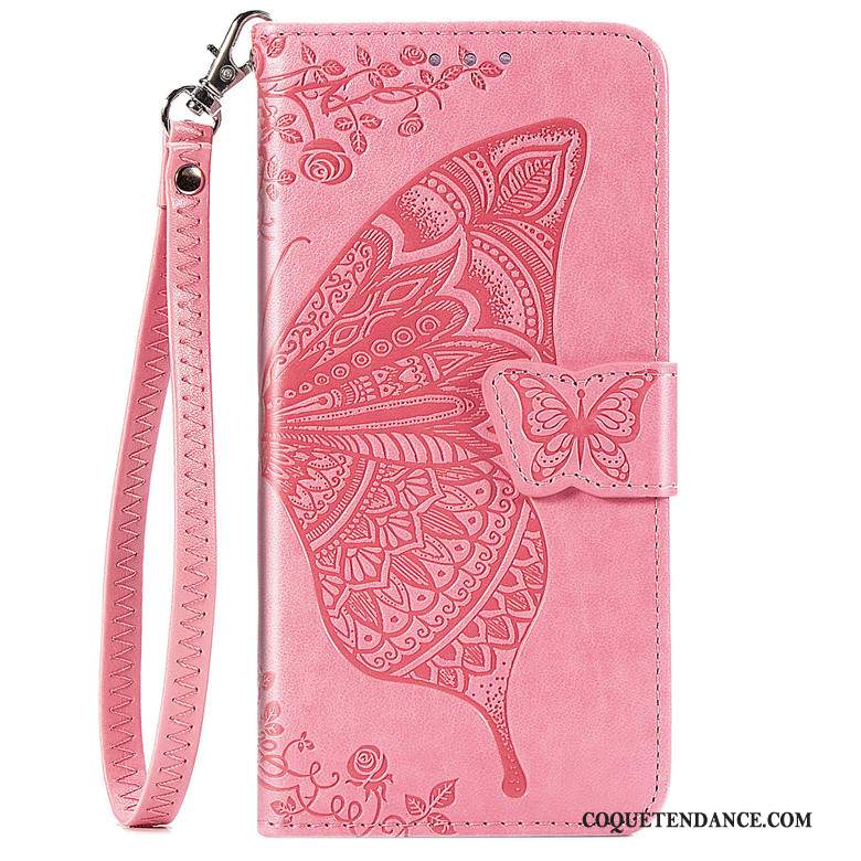 Samsung Galaxy Note 10 Lite Coque Rose Étui En Cuir Fleur De Téléphone Clamshell