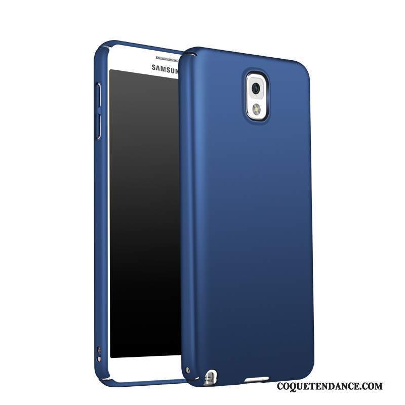 Samsung Galaxy Note 3 Coque Bleu Marin Délavé En Daim Étui Difficile Silicone