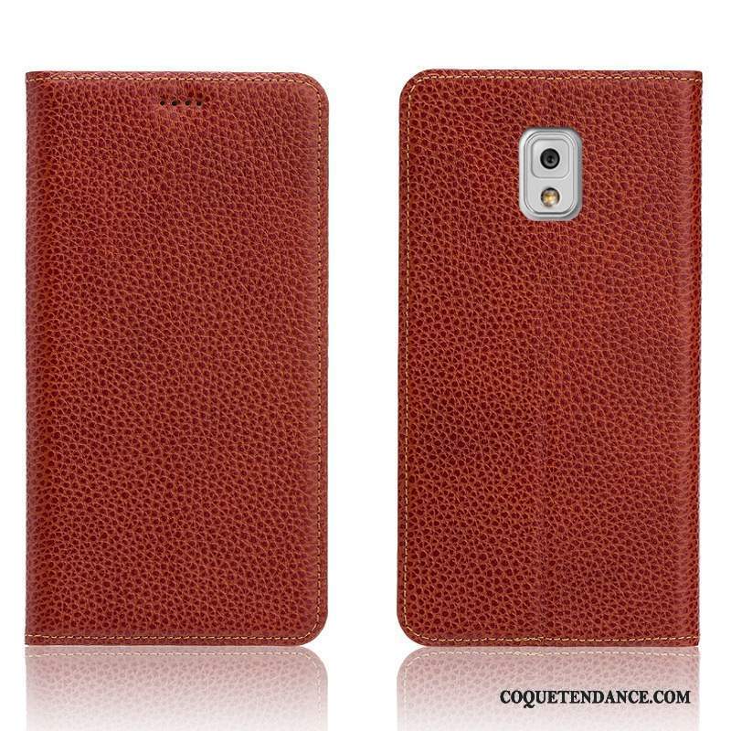 Samsung Galaxy Note 3 Coque Protection Cuir Véritable De Téléphone Étui Housse