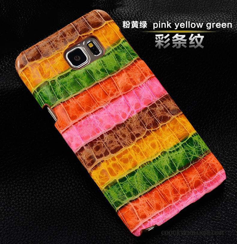 Samsung Galaxy Note 3 Coque Protection Multicolore Cuir Cuir Véritable Étui En Cuir