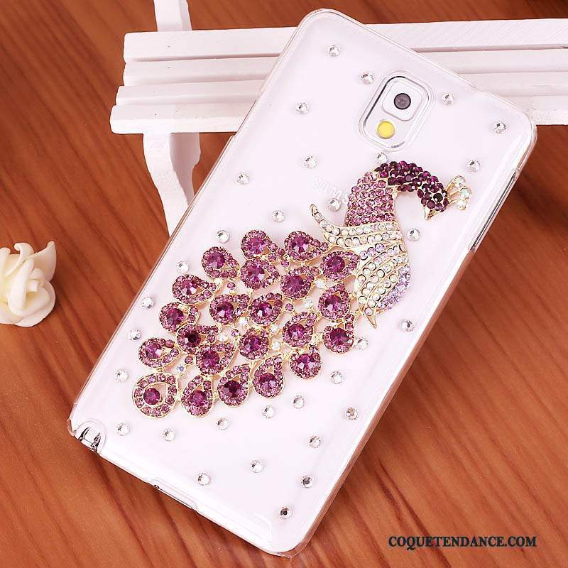 Samsung Galaxy Note 3 Coque Violet De Téléphone Strass Étui Protection