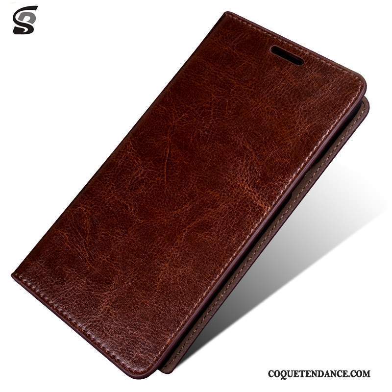 Samsung Galaxy Note 4 Coque Cuir Véritable Étui En Cuir Clamshell Couvercle Arrière De Téléphone