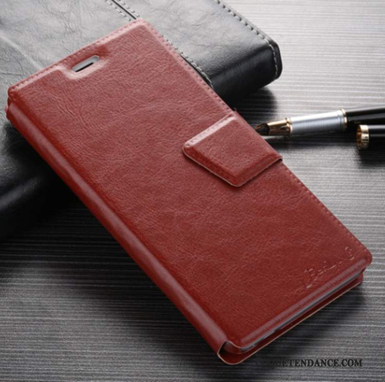 Samsung Galaxy Note 4 Coque Housse Étui Marron Étui En Cuir