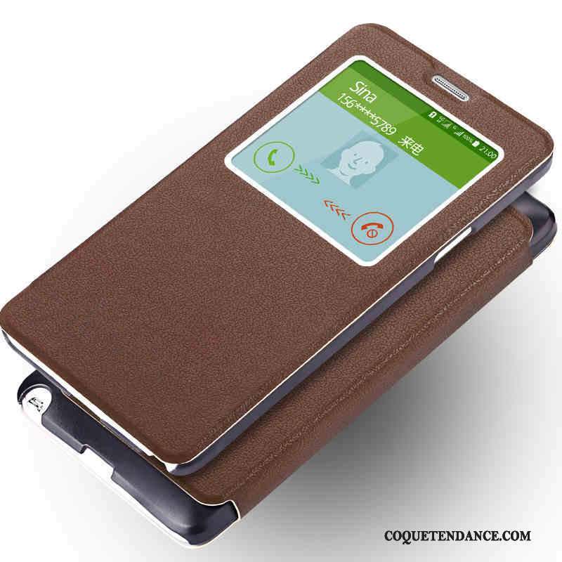 Samsung Galaxy Note 4 Coque Incassable Clamshell Étui En Cuir De Téléphone