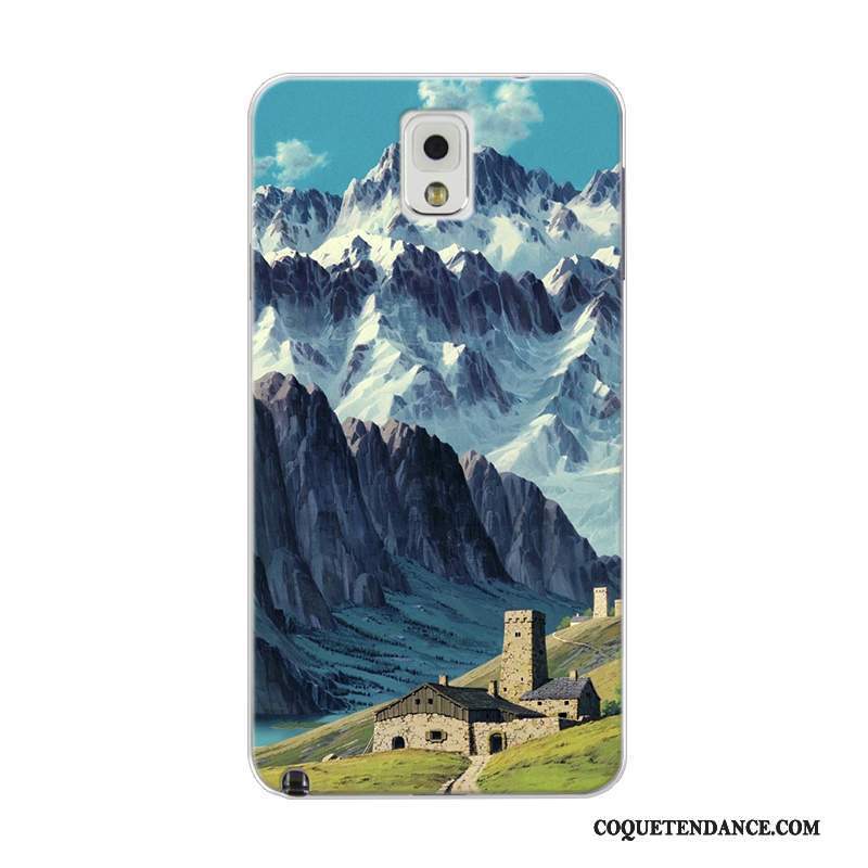 Samsung Galaxy Note 4 Coque Incassable Paysage Bleu Arbres