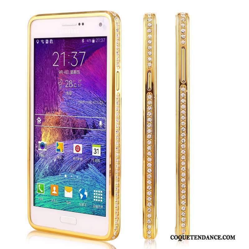 Samsung Galaxy Note 4 Coque Or Protection Métal Étui