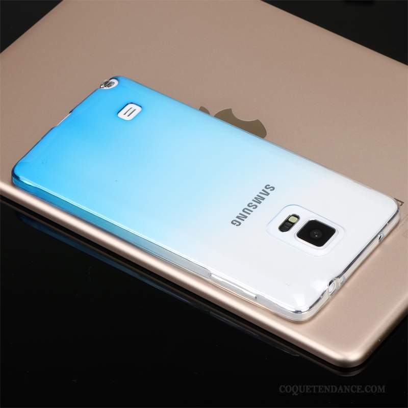 Samsung Galaxy Note 4 Coque Silicone Étui Bleu Protection