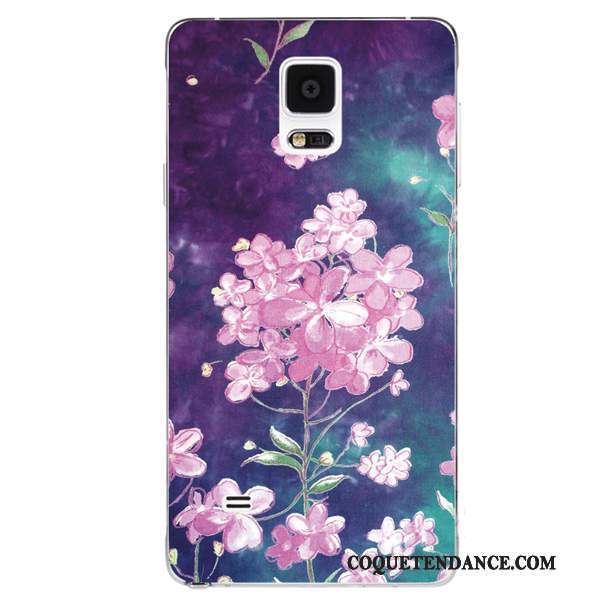 Samsung Galaxy Note 4 Coque Style Chinois Floral Peinte À La Main Étui Fluide Doux