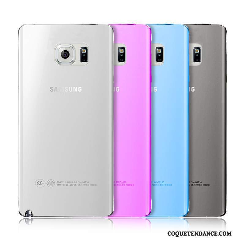 Samsung Galaxy Note 5 Coque Multicolore Étui Transparent Silicone Fluide Doux