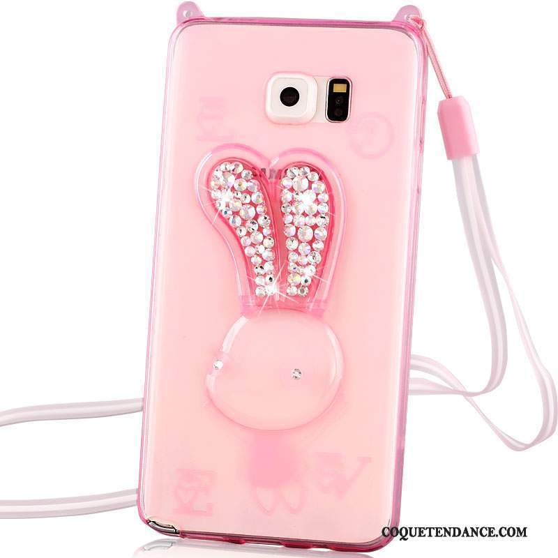 Samsung Galaxy Note 5 Coque Protection Silicone Rose De Téléphone Strass