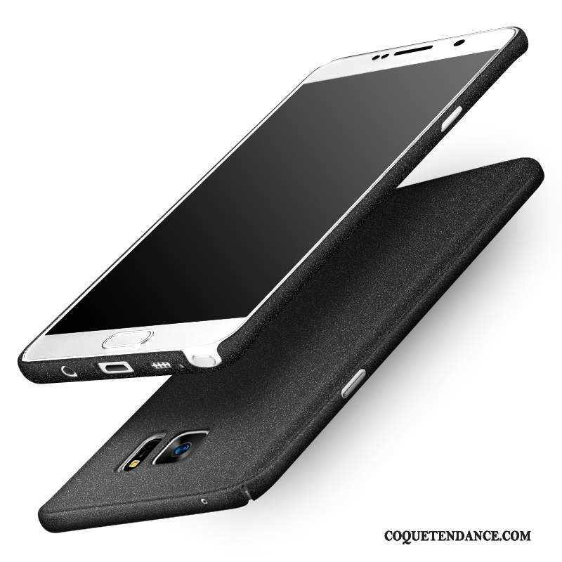 Samsung Galaxy Note 5 Coque Rouge Silicone Étui Noir Incassable