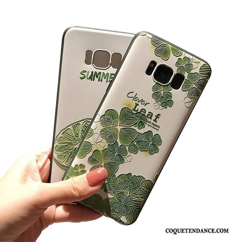 Samsung Galaxy Note 5 Coque Support Noir Gaufrage Fluide Doux Vert