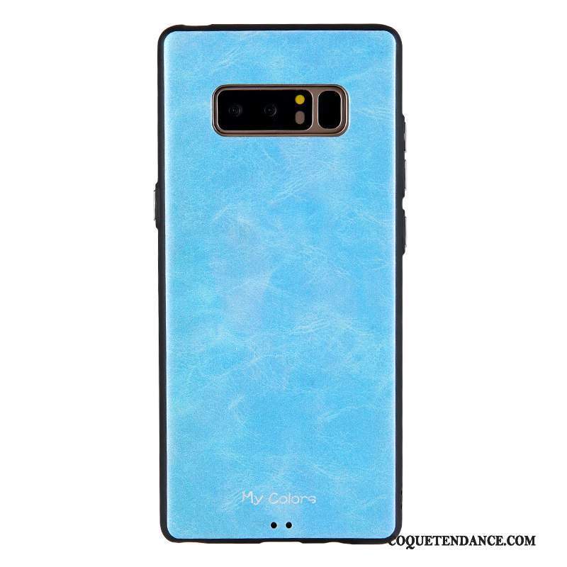 Samsung Galaxy Note 8 Coque Tout Compris Délavé En Daim Incassable Étui Silicone