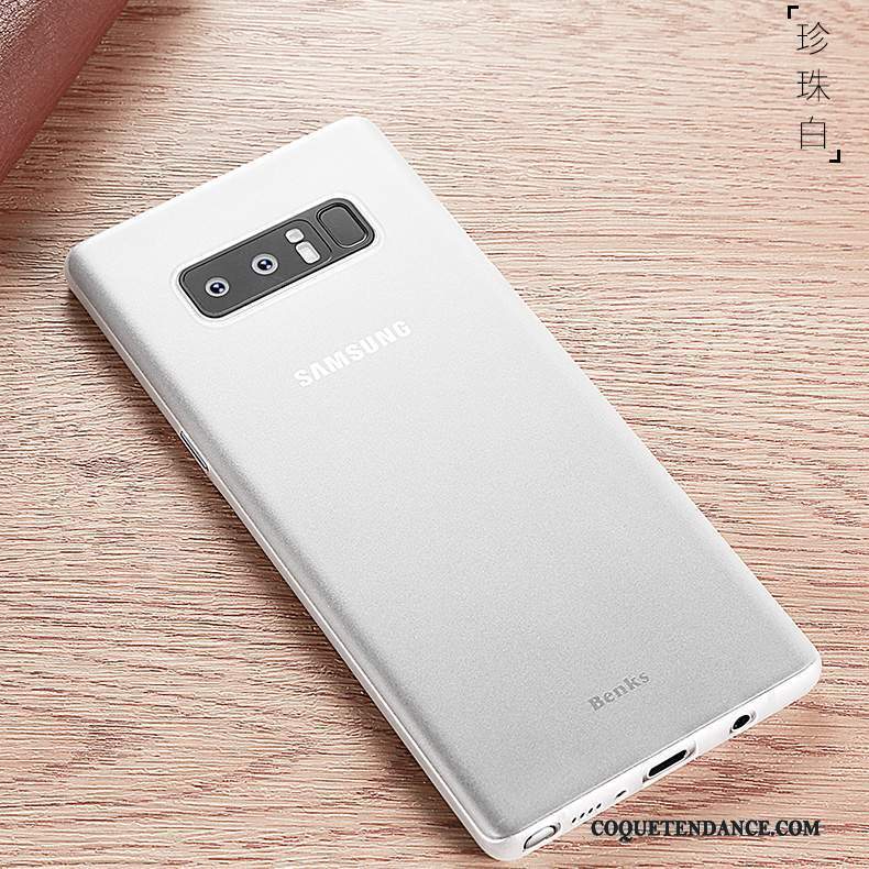 Samsung Galaxy Note 8 Coque Transparent Blanc De Téléphone Business Délavé En Daim