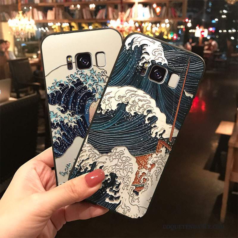 Samsung Galaxy Note 8 Coque Vent Étui Tendance Bleu Marin