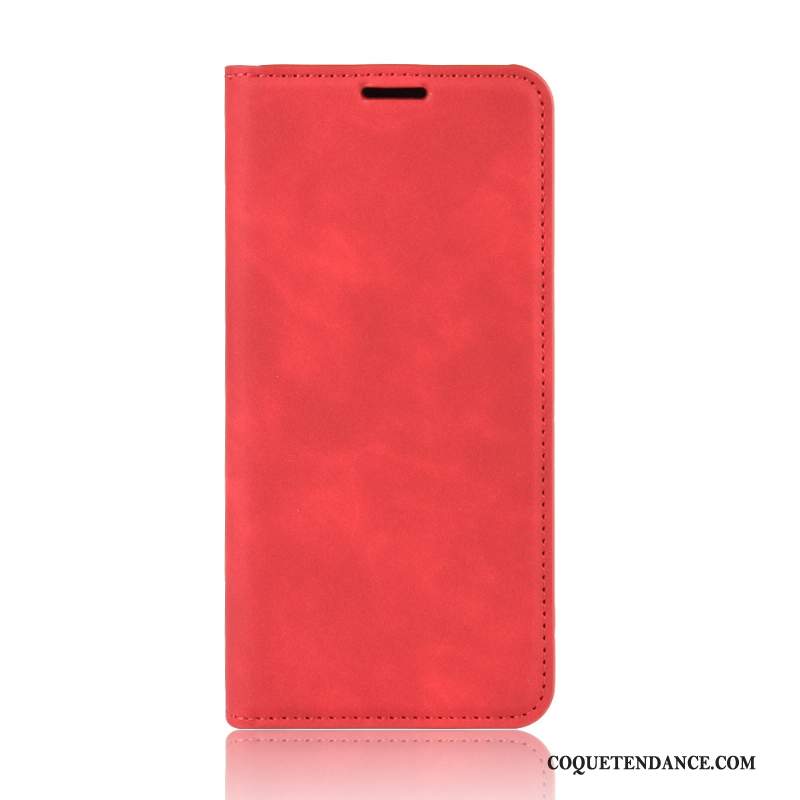 Samsung Galaxy Note20 Coque Rouge Incassable De Téléphone Étui En Cuir Support
