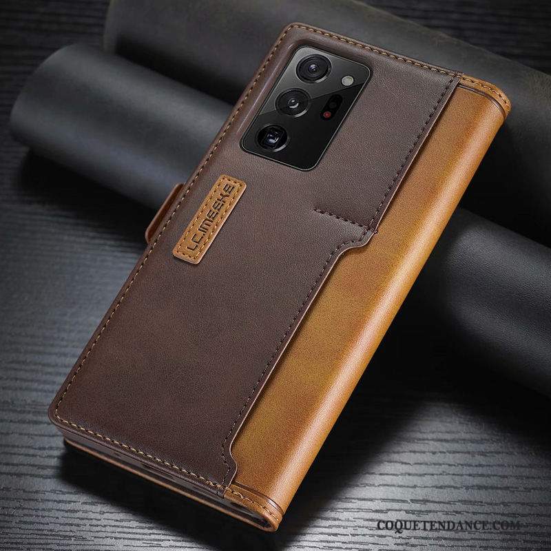 Samsung Galaxy Note20 Coque Étui En Cuir Plier Carte Housse De Téléphone