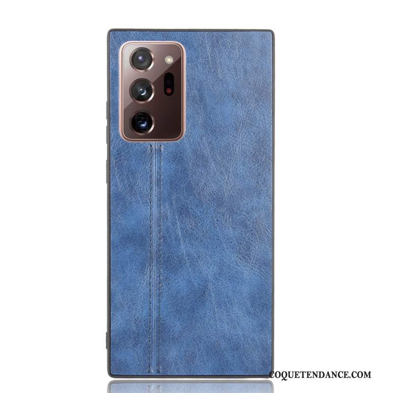 Samsung Galaxy Note20 Ultra Coque De Téléphone Protection Petit Bleu Modèle Fleurie