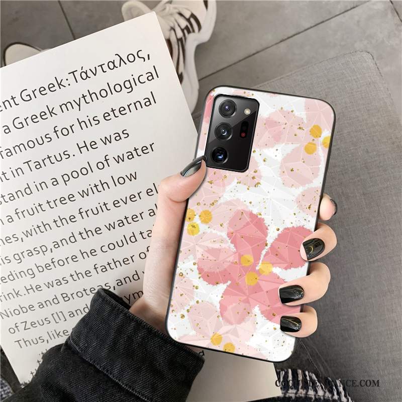 Samsung Galaxy Note20 Ultra Coque Modèle Fleurie Fleur Rose Incassable De Téléphone