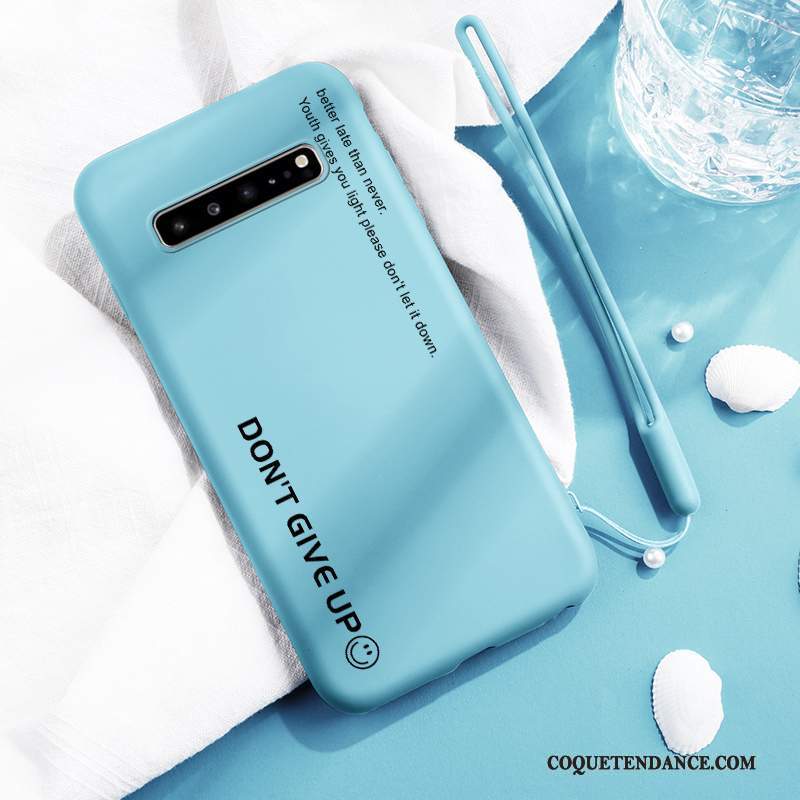 Samsung Galaxy S10 5g Coque Bleu Étui Ornements Suspendus Personnalité Tout Compris